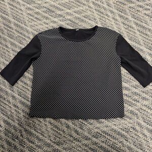 lululemon athletica Black and White Short Sleeve Top